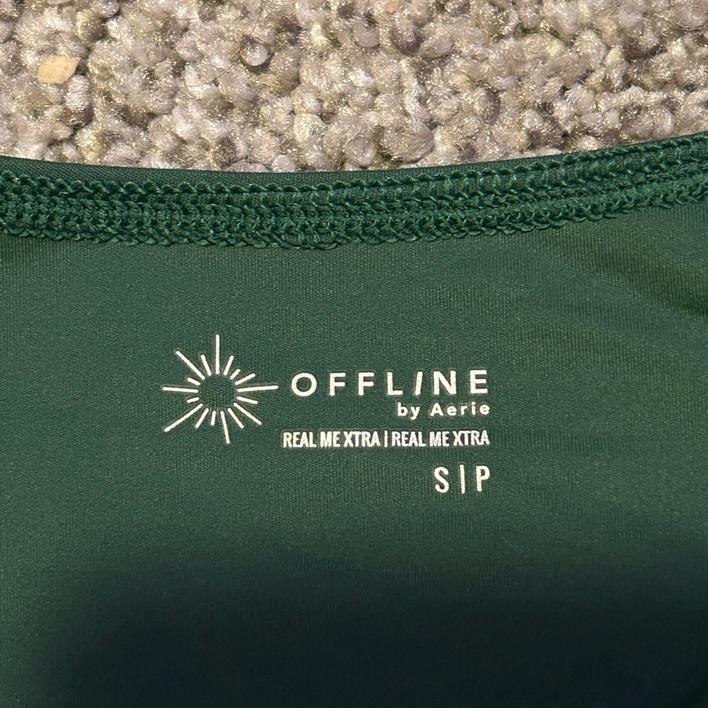 Offline by Aerie Real Me XTRA Twist Crop Tank Top Size S Forest Green - Picture 5 of 6
